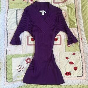 Y2K purple bodycon top